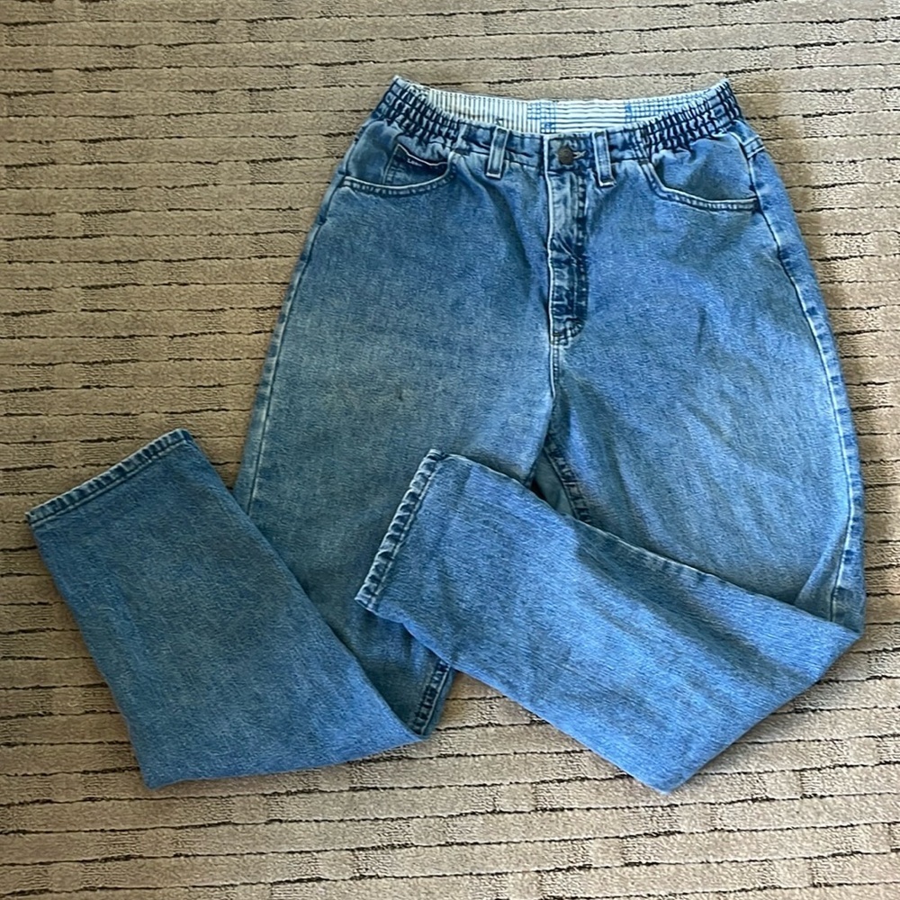 Lee 90s style scrunched waist jeans medium wash